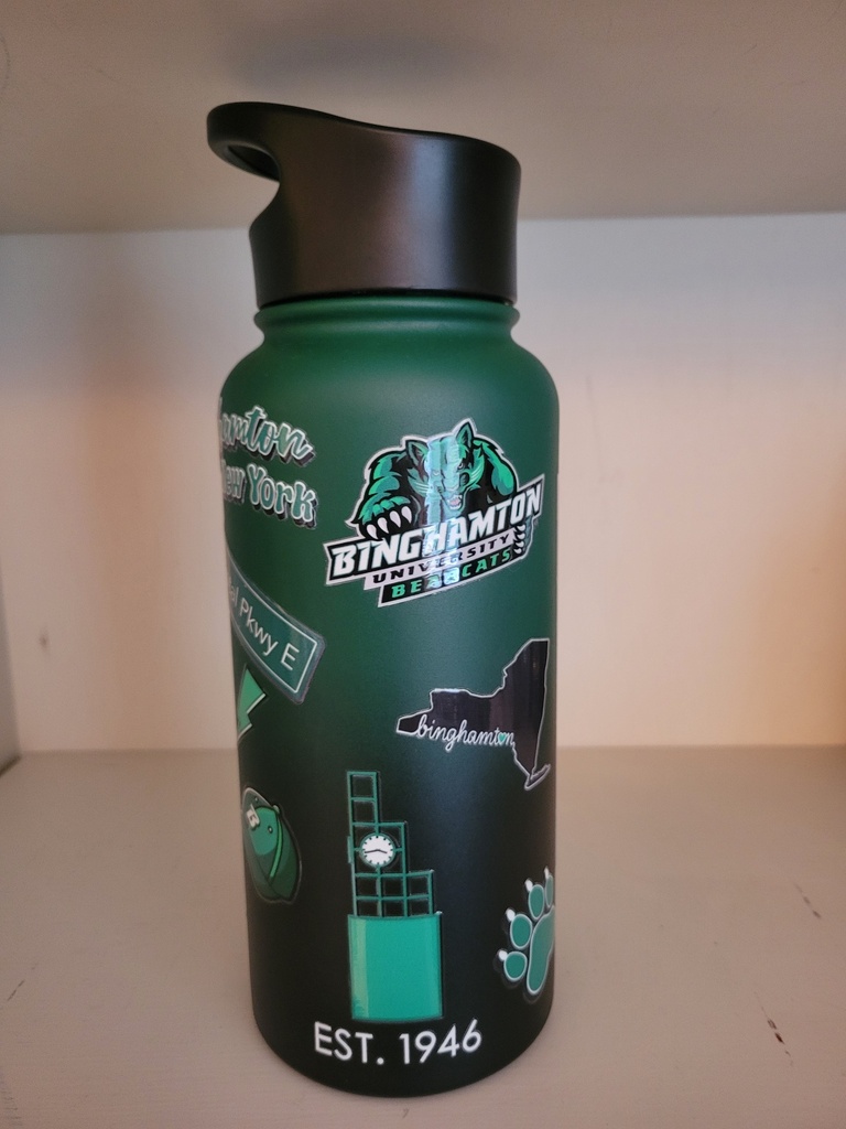 Binghamton University 32oz Insulated Water Bottle (Dark Green)