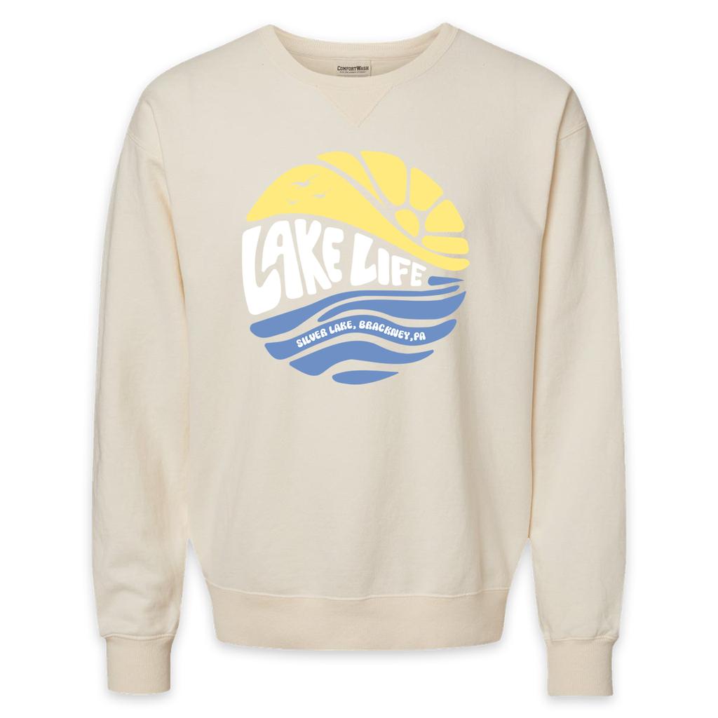 [GDH400-S-Parchment] Silver Lake - Lake Life Crewneck (S, Parchment)