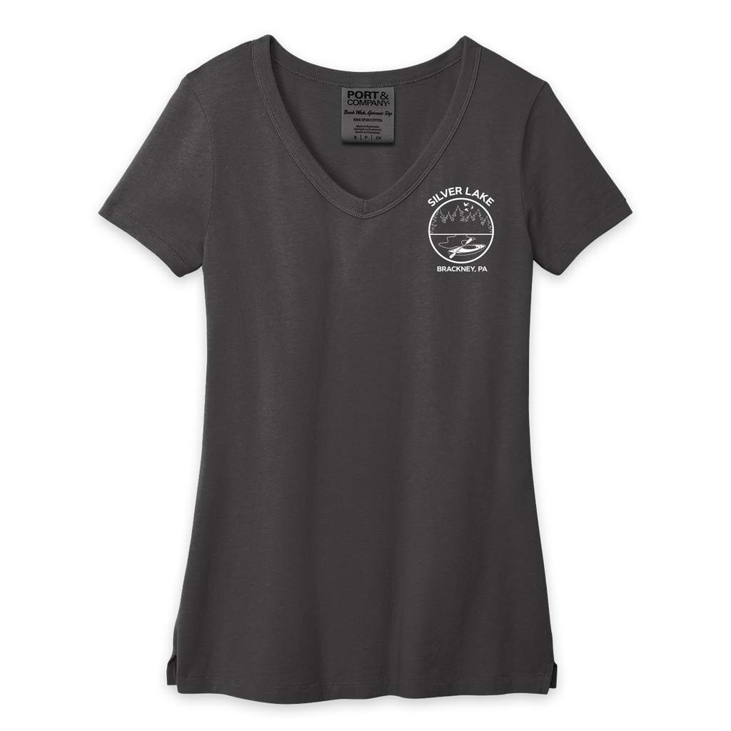 Silver Lake - Scenic Ladies V-Neck