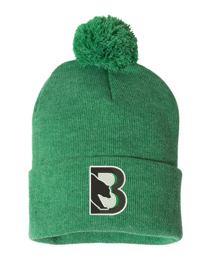 Binghamton Black Bears 12" Pom Pom Cuffed Beanie