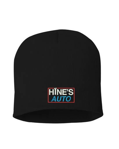 [1500KC-Black] Hine's Auto Beanie - Embroidered 