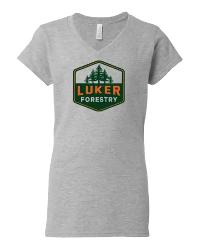 Luker Forestry - Softstyle Women's Fit Vneck Tee!