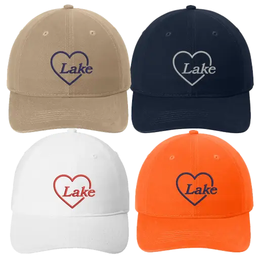 Heart Lake Embroidered Hat