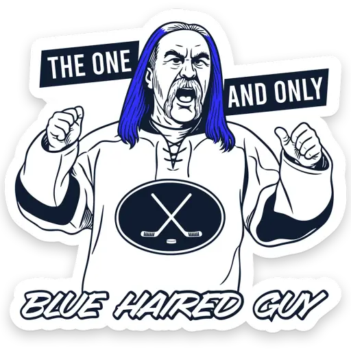 Blue Haired Guy Sticker