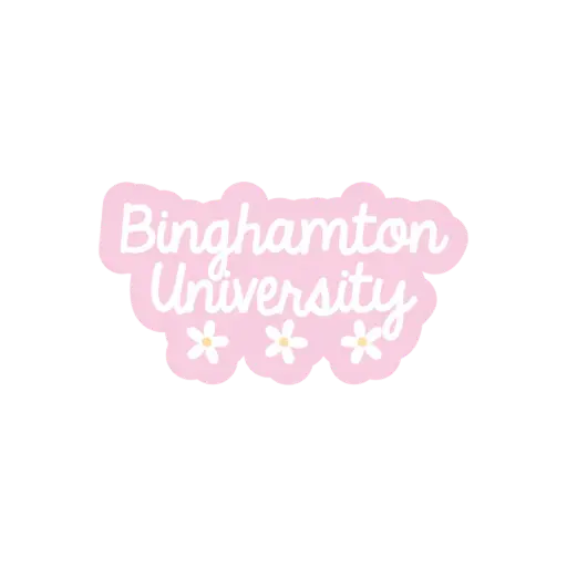 Pink Binghamton University Sticker