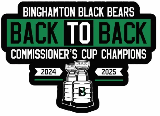 Binghamton Black Bears Back to Back Champs Wall Removable Sticker
