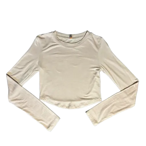 Swoop Side Long Sleeve Crop Top - Basics By Muckles!