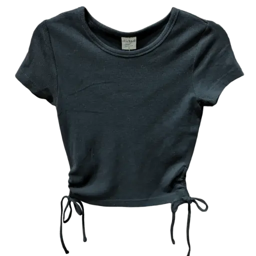 Black Side Cinch Crop Top - Basics By Muckles!