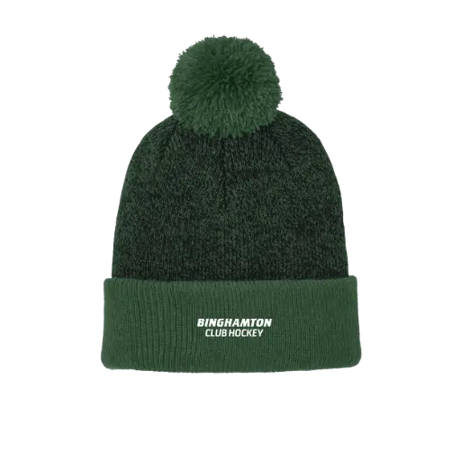BU Club Hockey Sport-Tek® Halftime Heather Pom Beanie