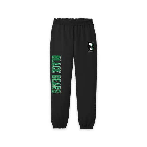 Binghamton Black Bears YOUTH Fleece Sweatpants with Pockets - New Design!  - ONLINE EXCLUSIVE