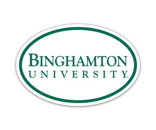 Binghamton University White Car Magnet