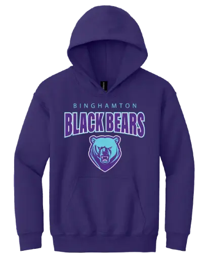 Binghamton Black Bears Inverse Live Print - Youth Hoodie