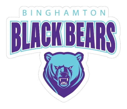 Binghamton Black Bears Inverse Live Print - Sticker