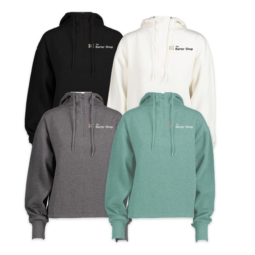Barter Shop 1/4 Zip Ladies Hoodie