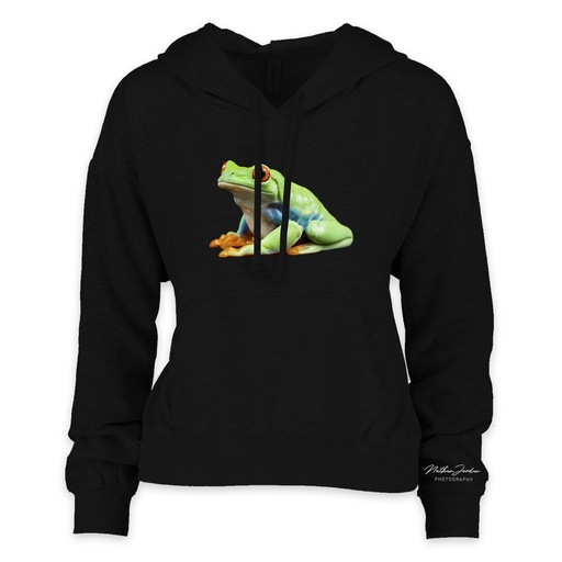 Nathan Jordan Photography - Red Eyed Frog Cropped Hoodie