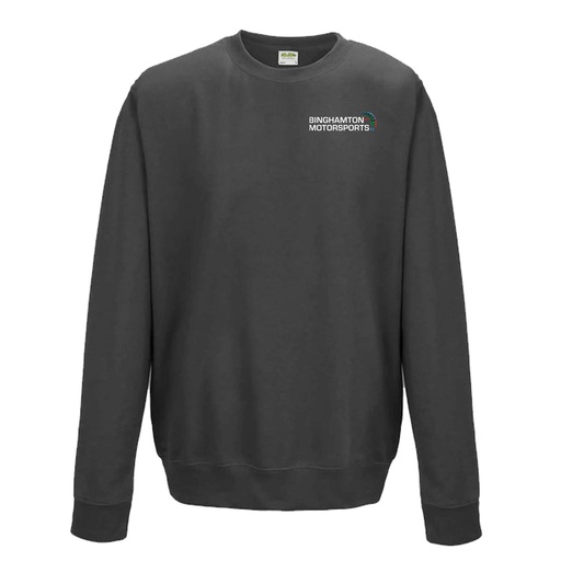 Binghamton Motorsports Crewneck Left Chest in Charcoal