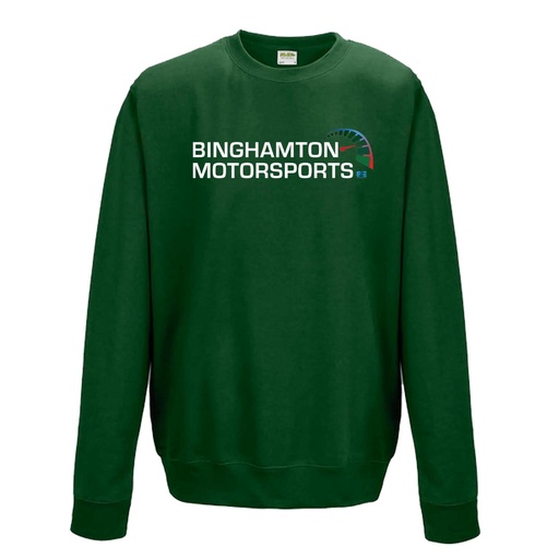 Binghamton Motorsports Crewneck Full Chest in Green