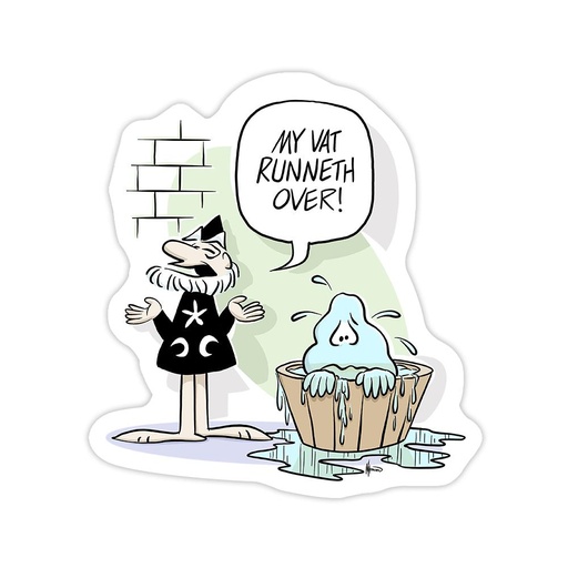 Wizard of ID - Vat Sticker