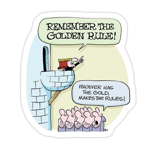 Wizard of ID - Golden Rule Sticker