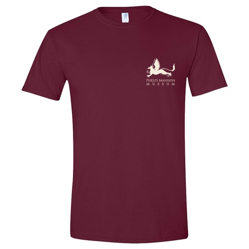 Phelps Mansion T-Shirt Maroon with Gryphon