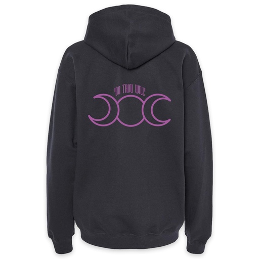 Triple Moon Hoodie - Black with Purple