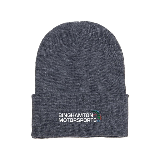 [1501KC - Dark Grey] Binghamton Motorsports Beanie in Dark Grey