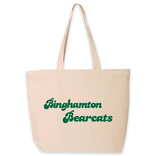 [Q611] Binghamton Bearcat Zippered Tote