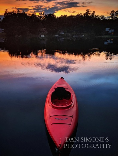 Kayak by Dan Simonds Framed Canvas Print