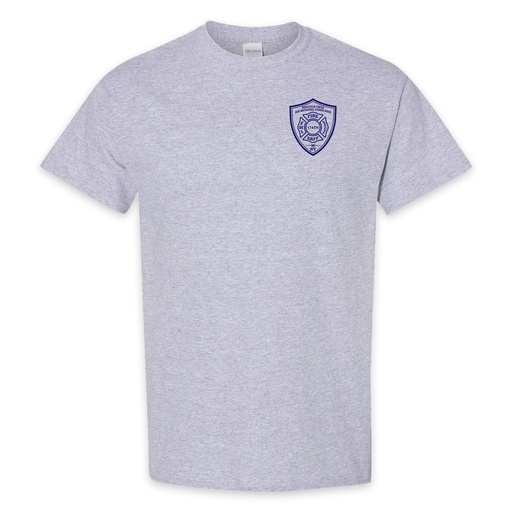 ON DUTY- Hancock Fire Department Short Sleeve T-Shirt (Blue Logo w/back)