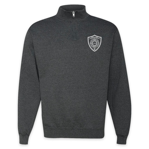LEISURE WEAR- Hancock Fire Department Quarter Zip Pullover (White Logo w/back)