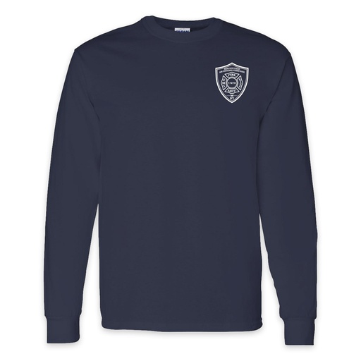 ON DUTY- Hancock Fire Department Long Sleeve Tee (White Logo w/back)