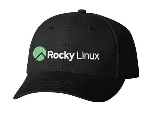 [AH30] Rocky Linux Structured Hat - Black